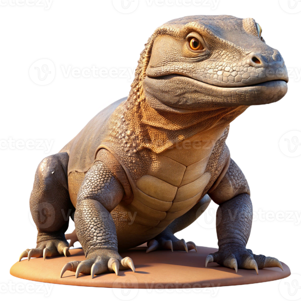stunning classic A Fierce Komodo Dragon Basking in the Sun premium png