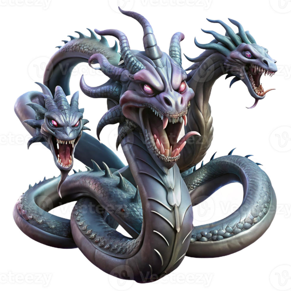 elegant artistic A Hydra Regenerating Its Heads Intricate detailed png