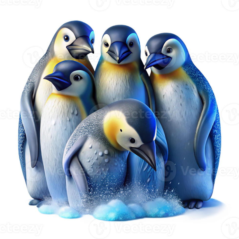 magnificent modern A Group of Emperor Penguins Huddled Toge high resolution png