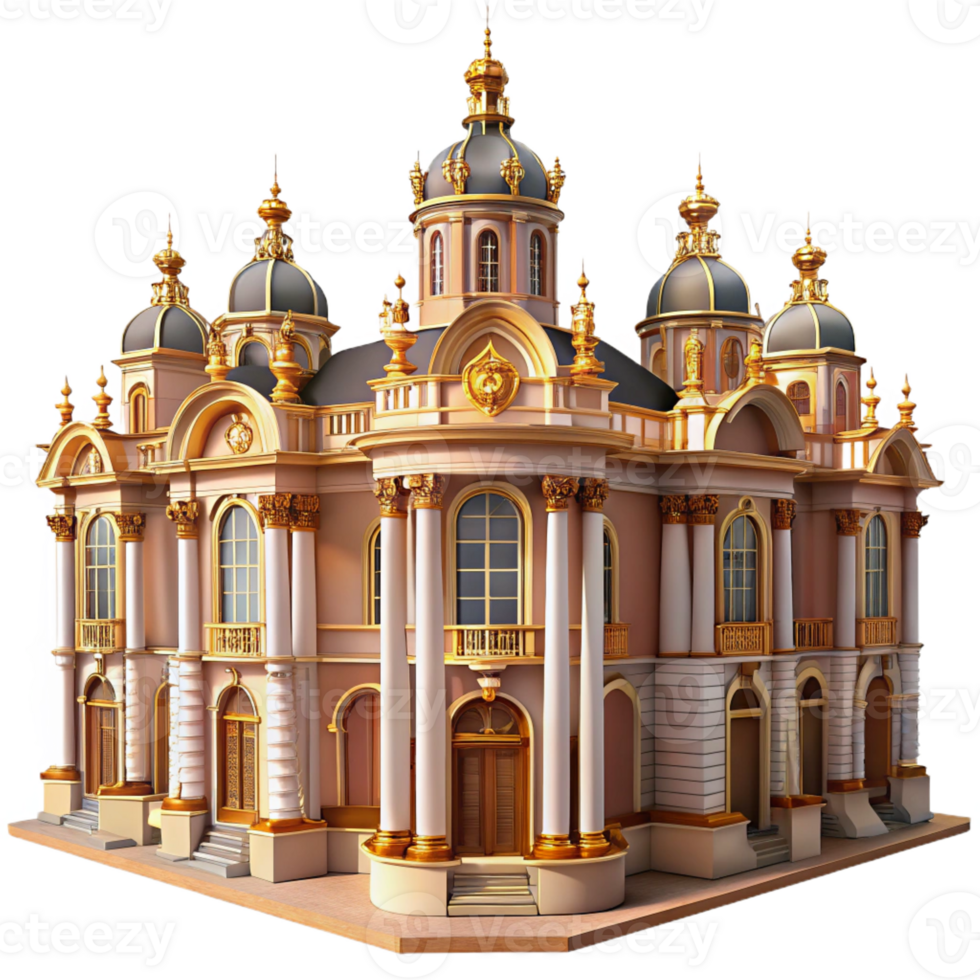 elegant contemporary A Grand Baroque Palace Ornate Details And premium png