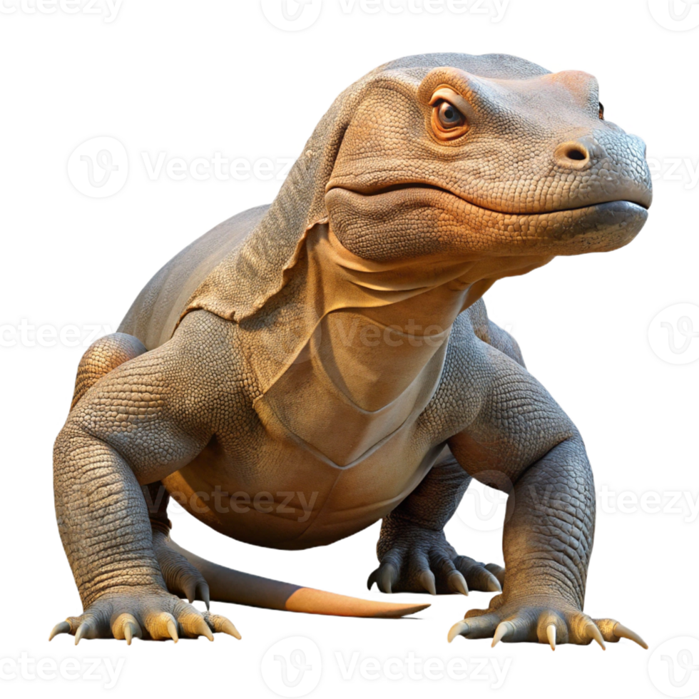 stunning minimalist A Fierce Komodo Dragon Basking in the Sun high resolution png