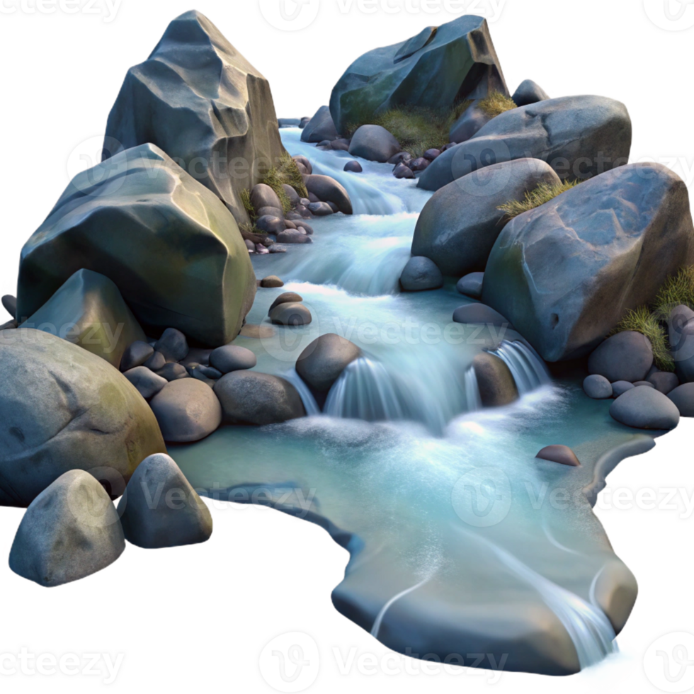 extraordinary minimalist A Crystal Clear Mountain Stream Flowing Ov genuine png