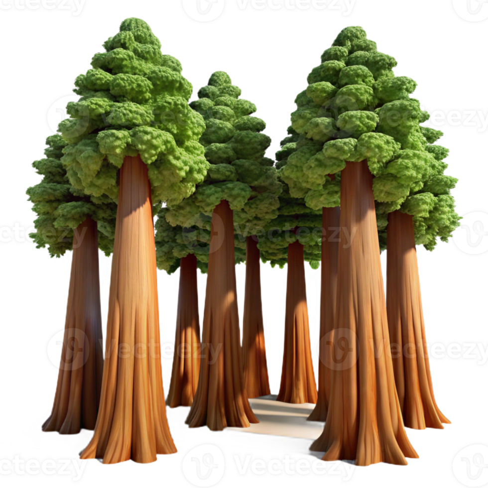 extraordinary abstract A Grove of Ancient Redwood Trees Dappled premium png