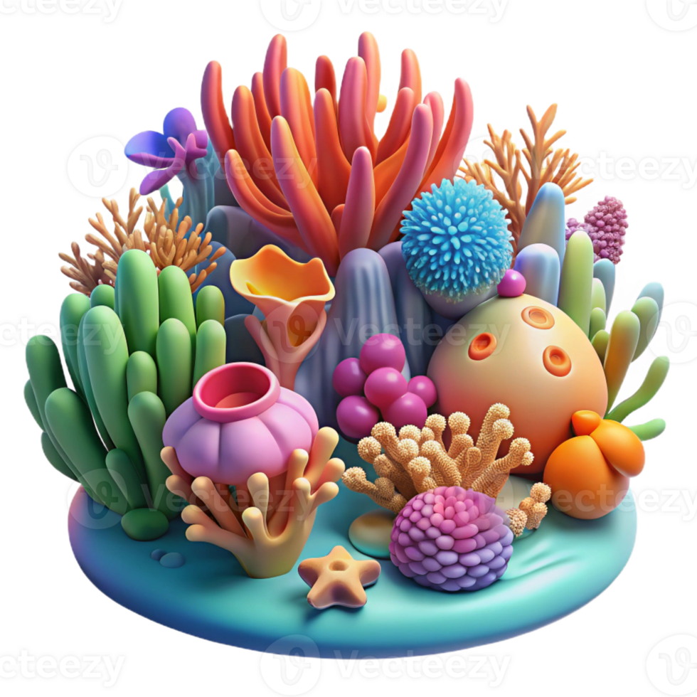 extraordinary minimalist A Colorful Coral Reef Teeming with Marin exclusive png