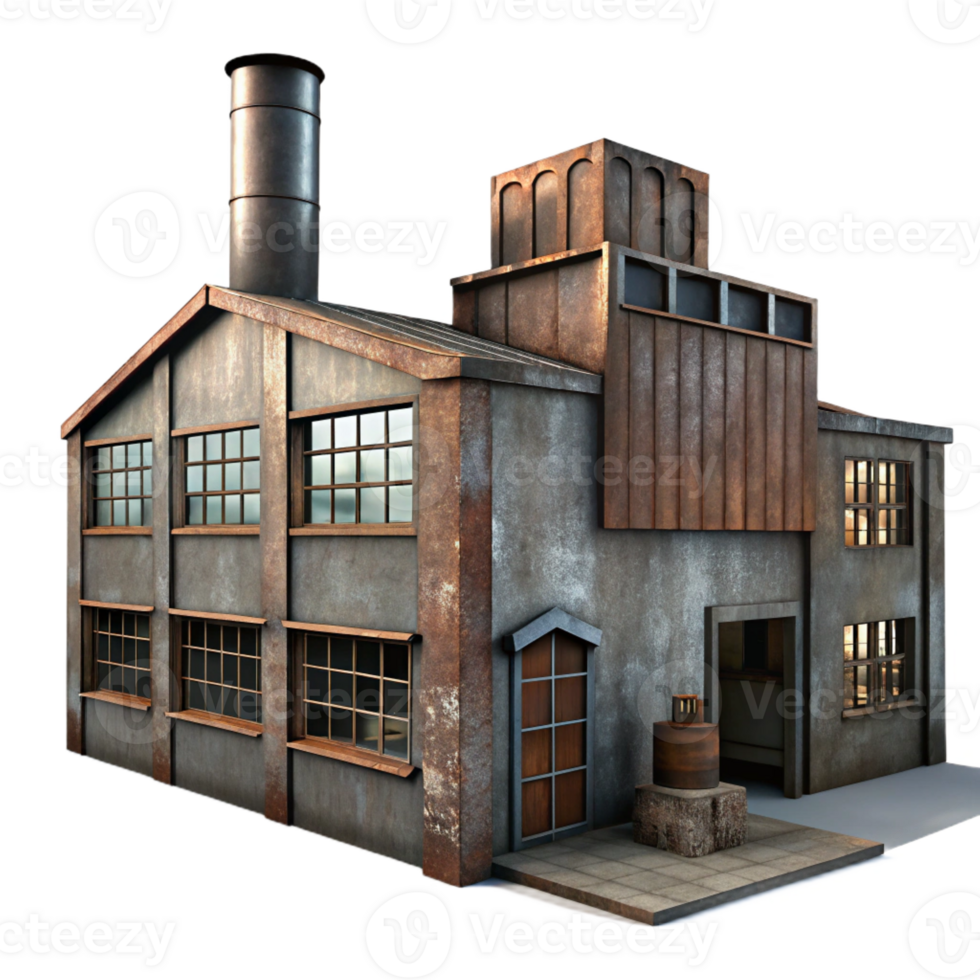 elegant contemporary An Abandoned Industrial Factory Rusty M professional png