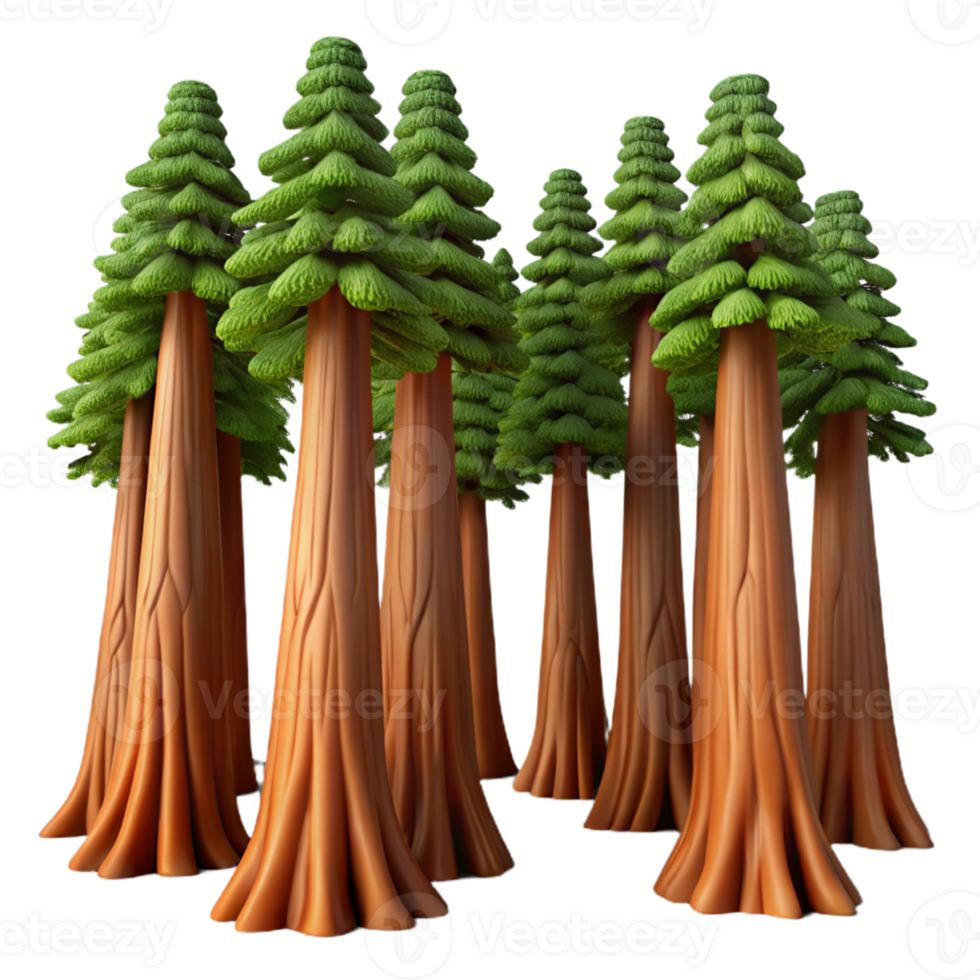 impressive contemporary A Grove of Ancient Redwood Trees Dappled high quality png