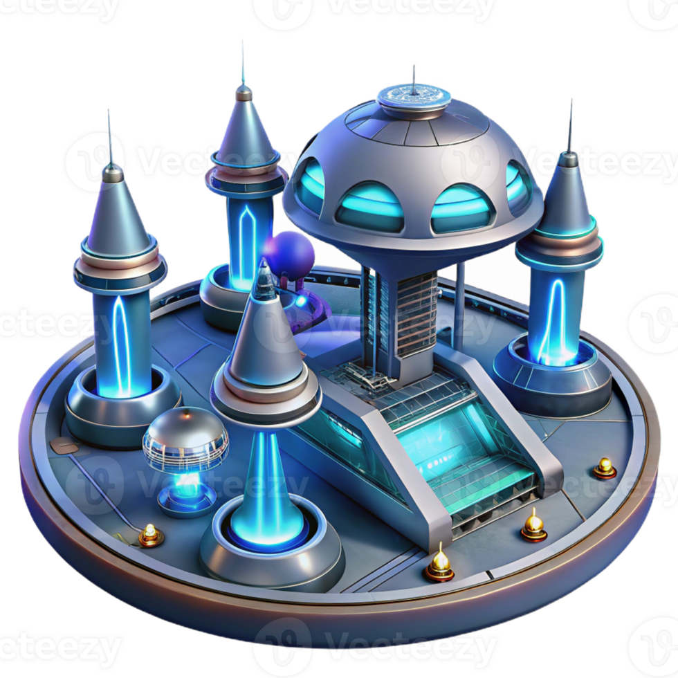 impressive classic A Futuristic Spaceport Sleek Metallic St exclusive png