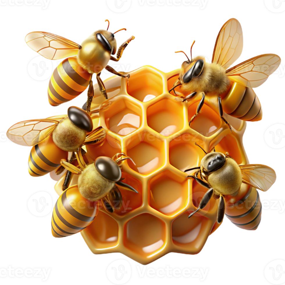 wonderful contemporary A Swarm of Bees Buzzing Around a Honeycom high resolution png