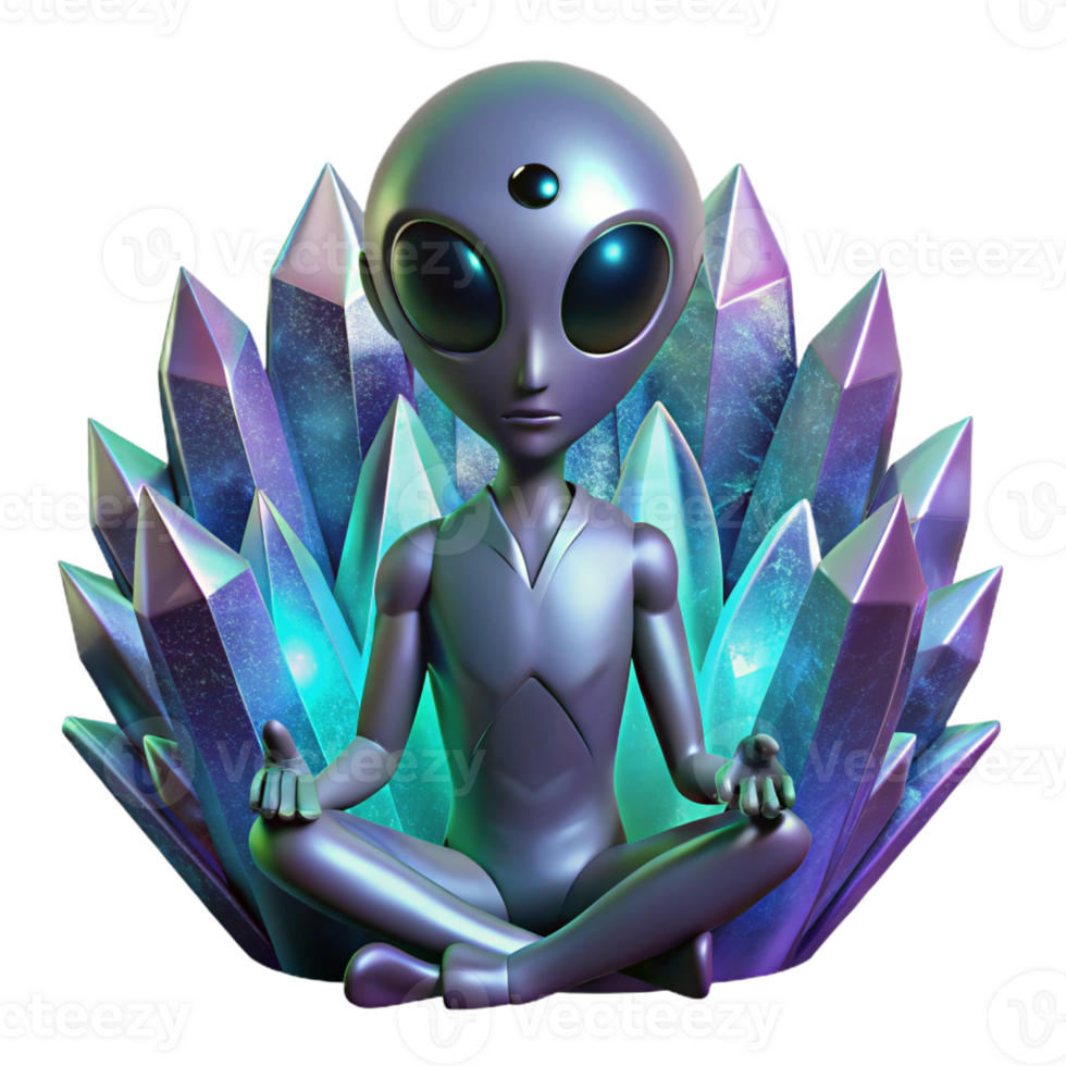 serene rustic A Humanoid Alien with Iridescent Skin An exclusive png