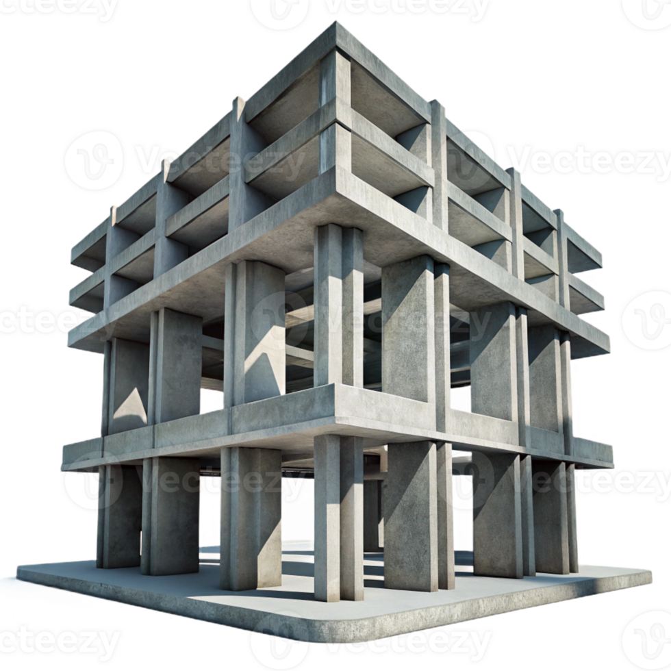 dramatic abstract A Brutalist Concrete Megastructure Harsh genuine png