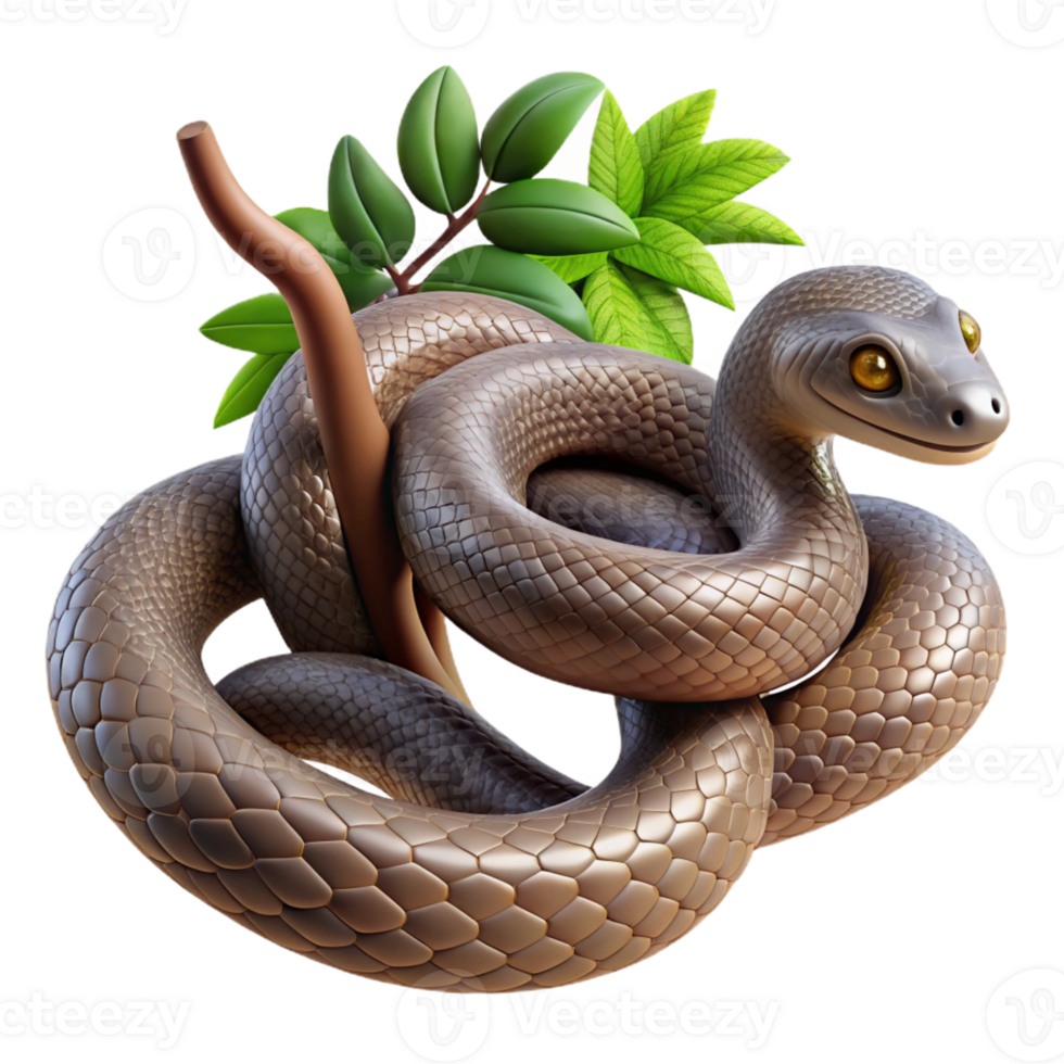 magnificent rustic A Slithering Snake Coiled Around a Tree Bra detailed png