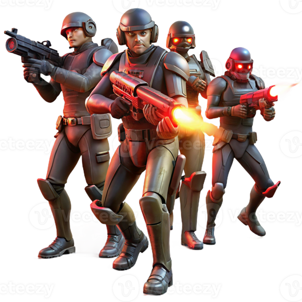 beautiful modern A Group of Space Pirates Armed with Lase exclusive png
