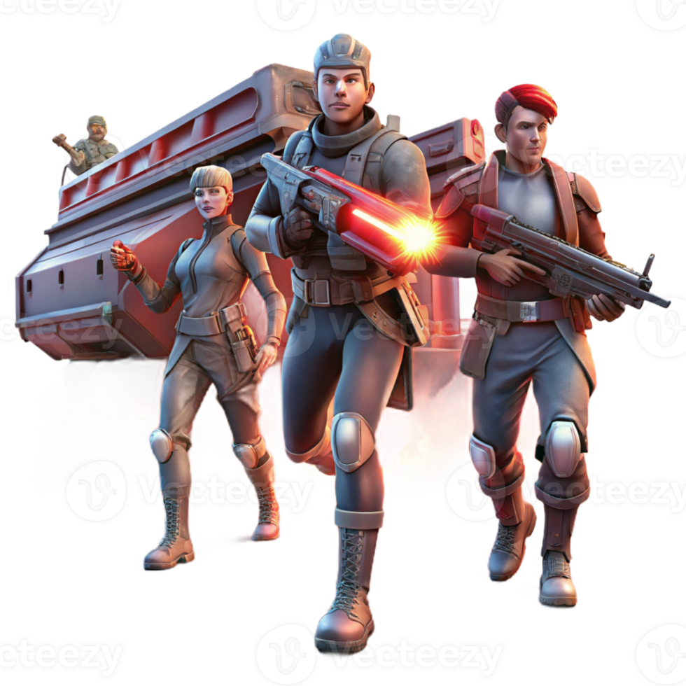 impressive minimalist A Group of Space Pirates Armed with Laser authentic png