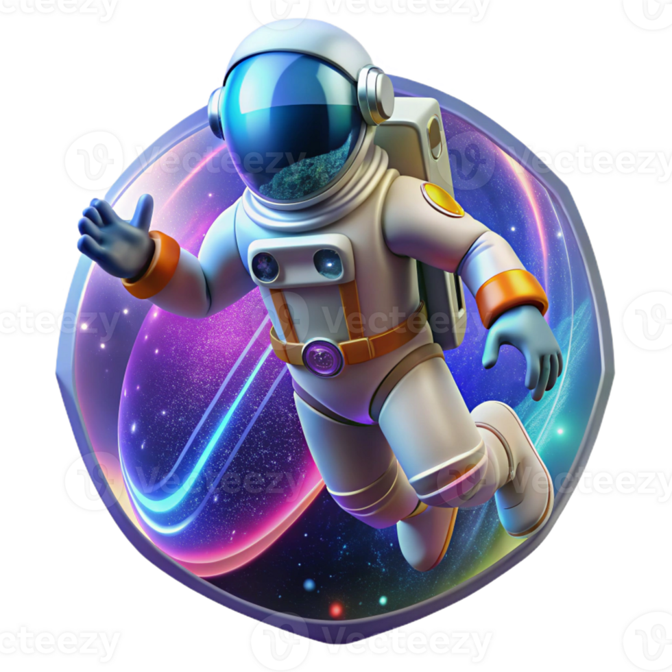 elegant creative An Astronaut Floating in Space with a Hol detailed png