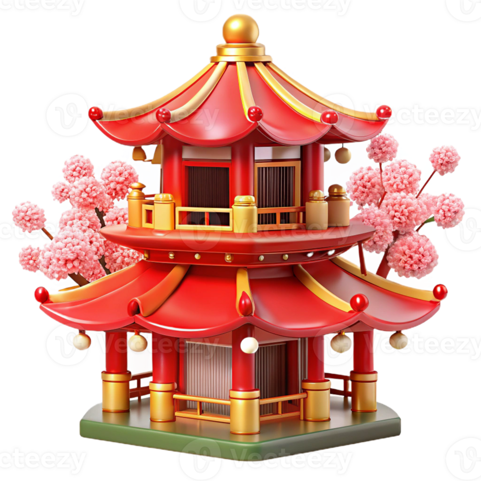 wonderful abstract A Traditional Chinese Pagoda Intricate genuine png