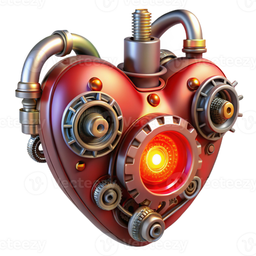 impressive modern A Steampunk Heart Intricate Gears and Pi high quality png