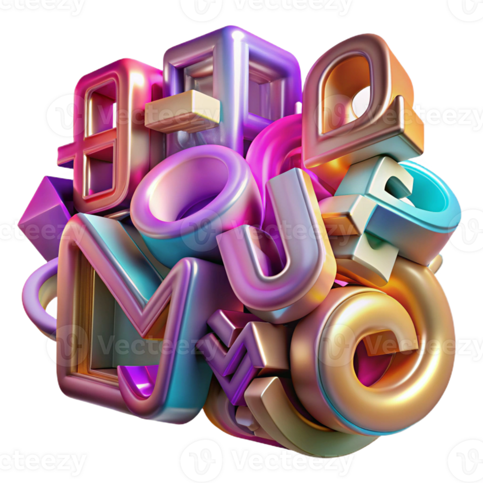 beautiful contemporary A Chaotic Jumble of Letters and Numbers authentic png