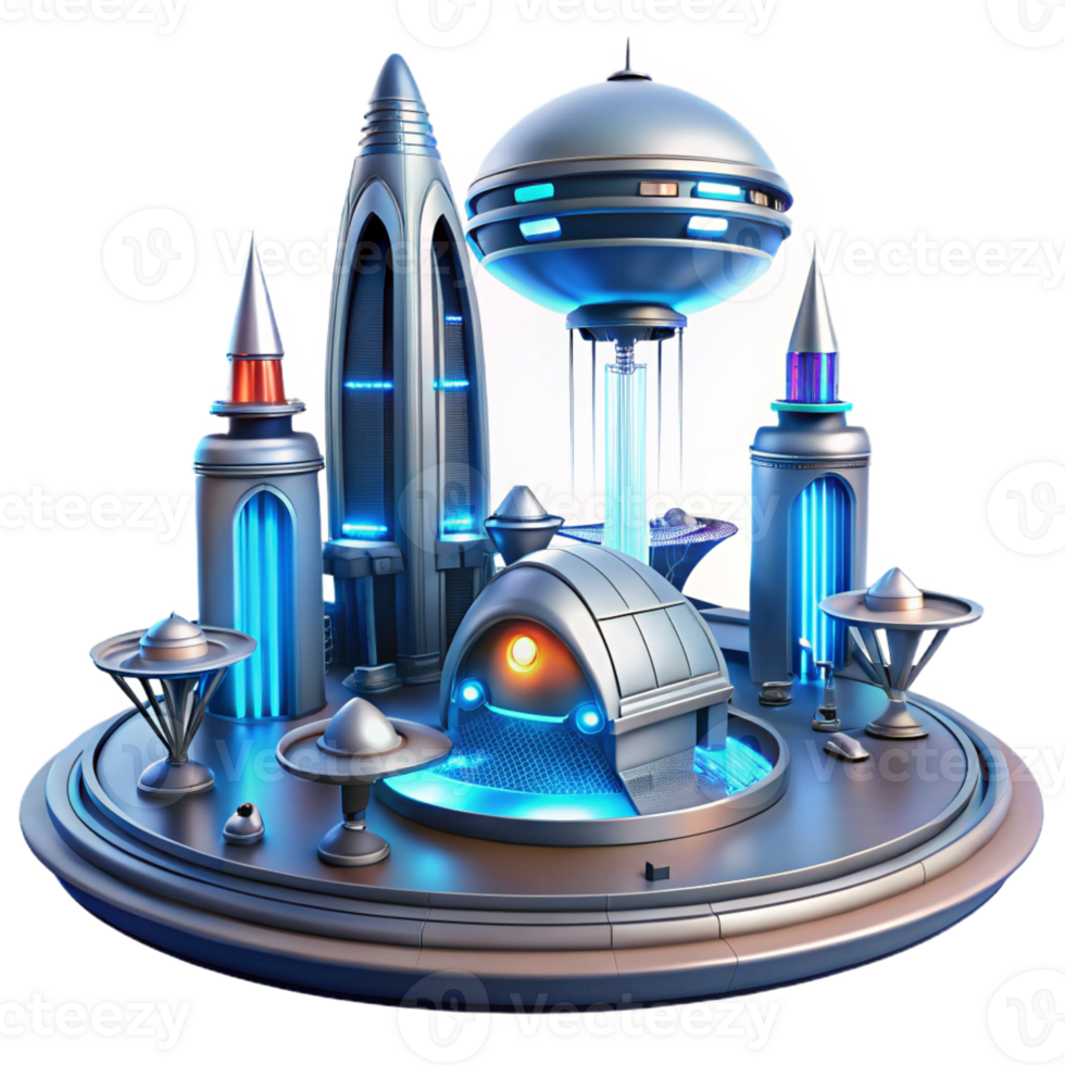 serene classic A Futuristic Spaceport Sleek Metallic St detailed png