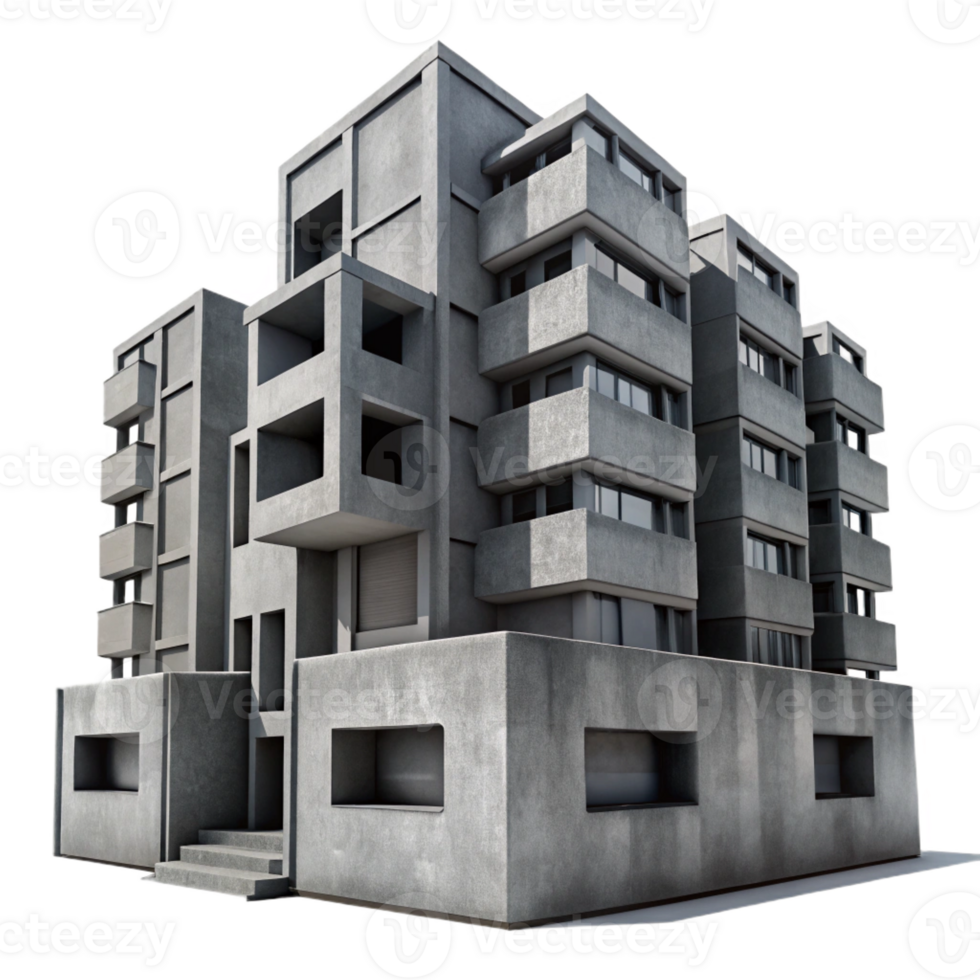 magnificent minimalist A Brutalist Concrete Apartment Complex Ha authentic png