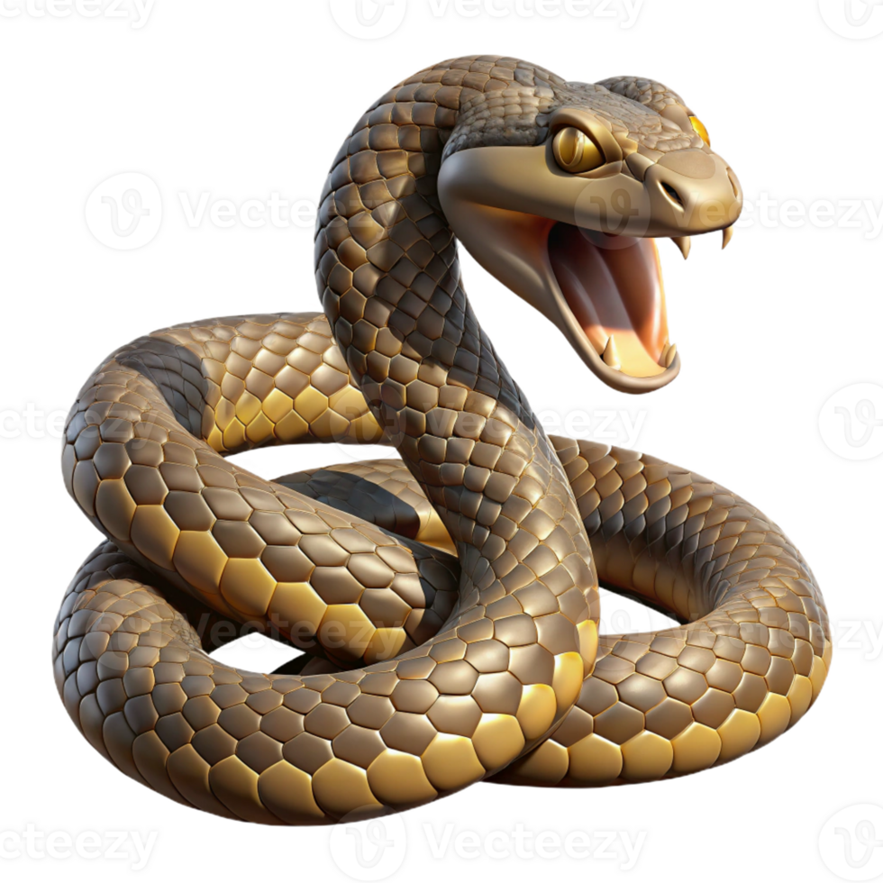 extraordinary minimalist A Coiled Rattlesnake Ready to Strike Des high quality png