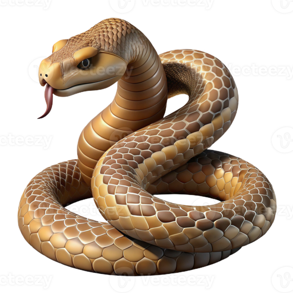 stunning modern A Coiled Rattlesnake Ready to Strike Des detailed png