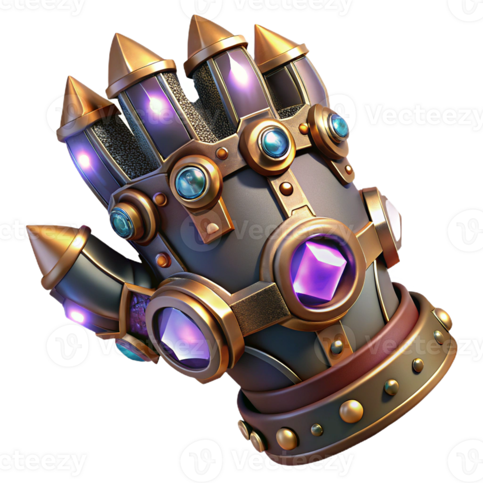 elegant minimalist A Steampunk Gauntlet with Intricate Gears original png