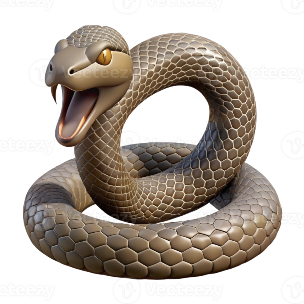 wonderful rustic A Coiled Rattlesnake Ready to Strike Deser png