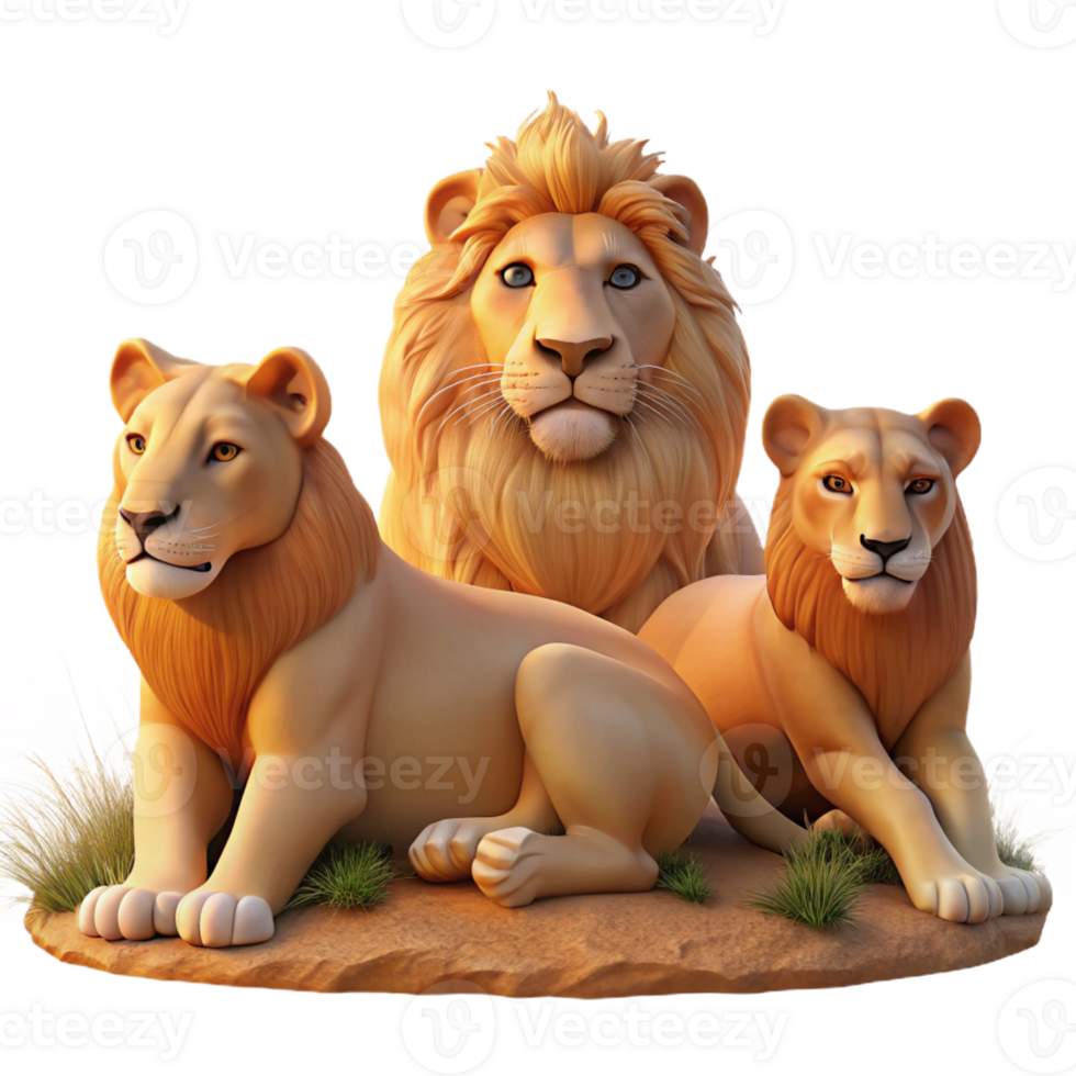 dramatic rustic A Pride of Lions Resting in the Savanna Du original png