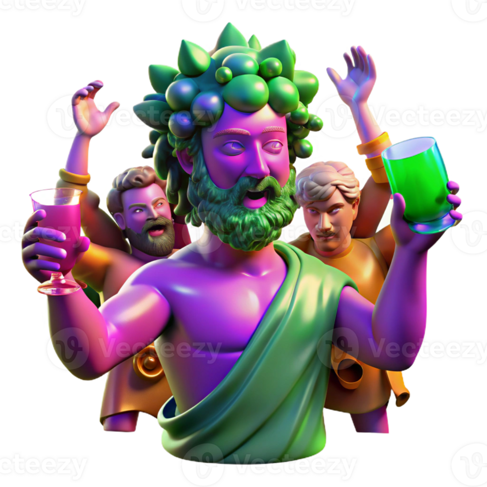 dramatic contemporary A Drunken Dionysus Surrounded by Revelers high resolution png