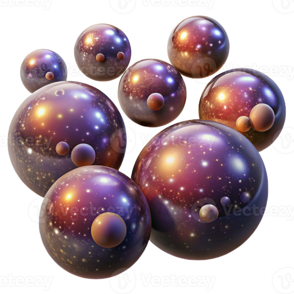 elegant classic A Field of Floating Orbs Each Containing authentic png