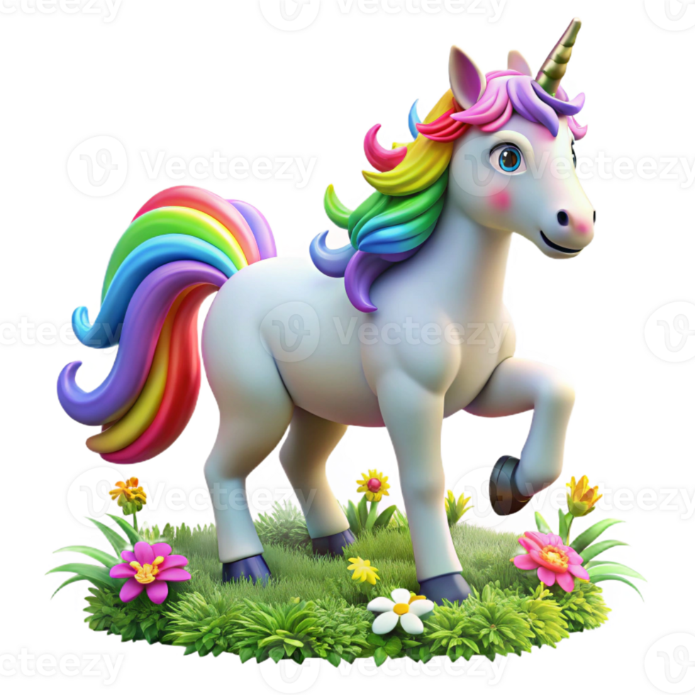 wonderful abstract A Majestic Unicorn with a Rainbow Mane A exclusive png