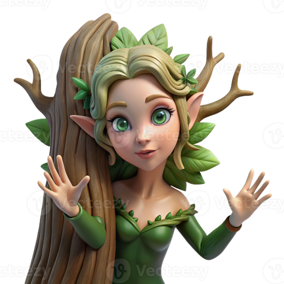 beautiful minimalist A Dryad Emerging from a Tree Tr original png