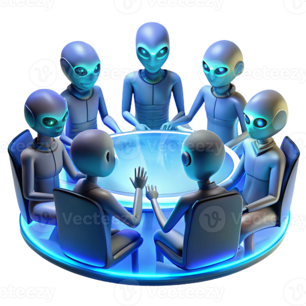 wonderful traditional A Group of Alien Diplomats with Iridescen high resolution png