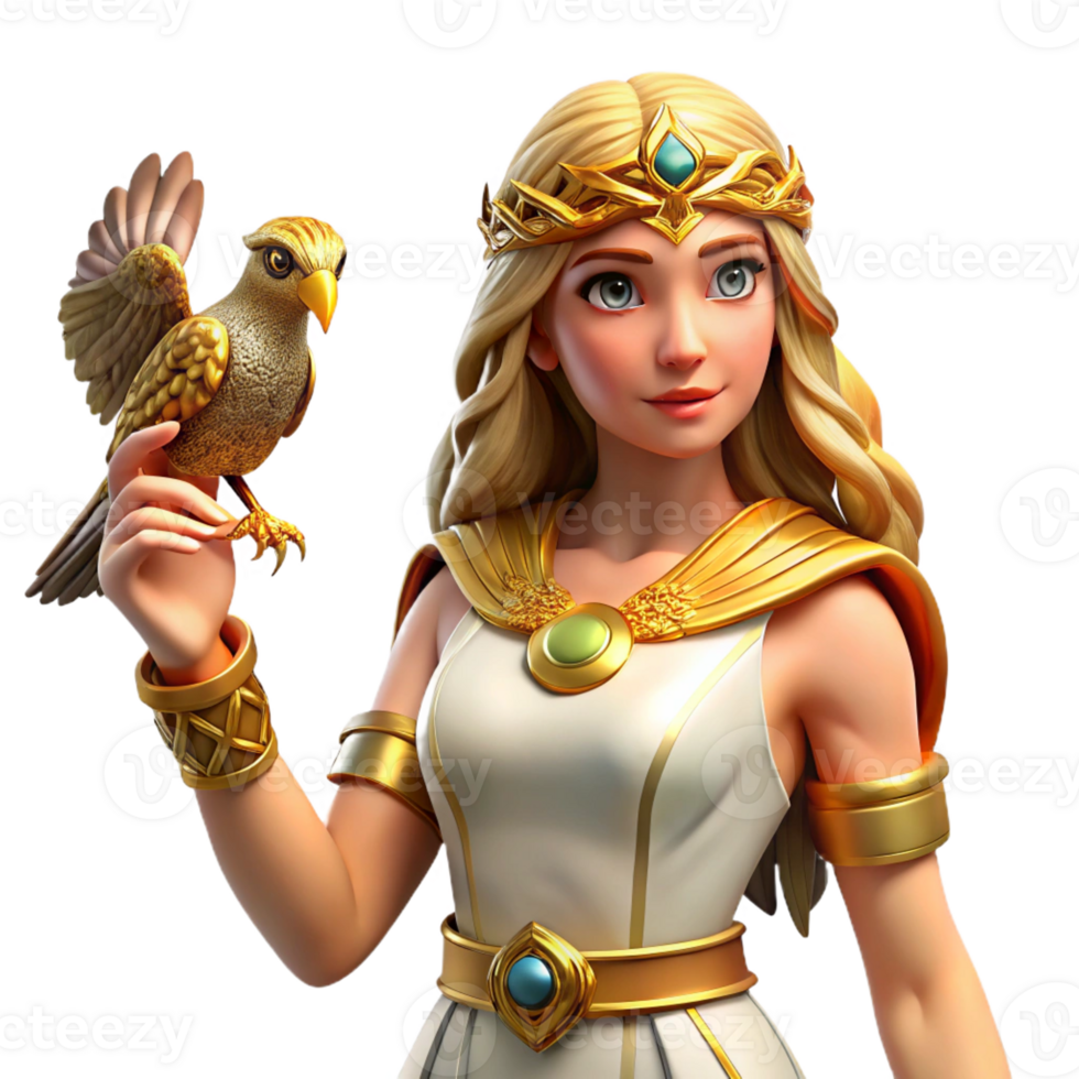 dramatic vintage Freyja Norse Goddess of Love and Beauty professional png