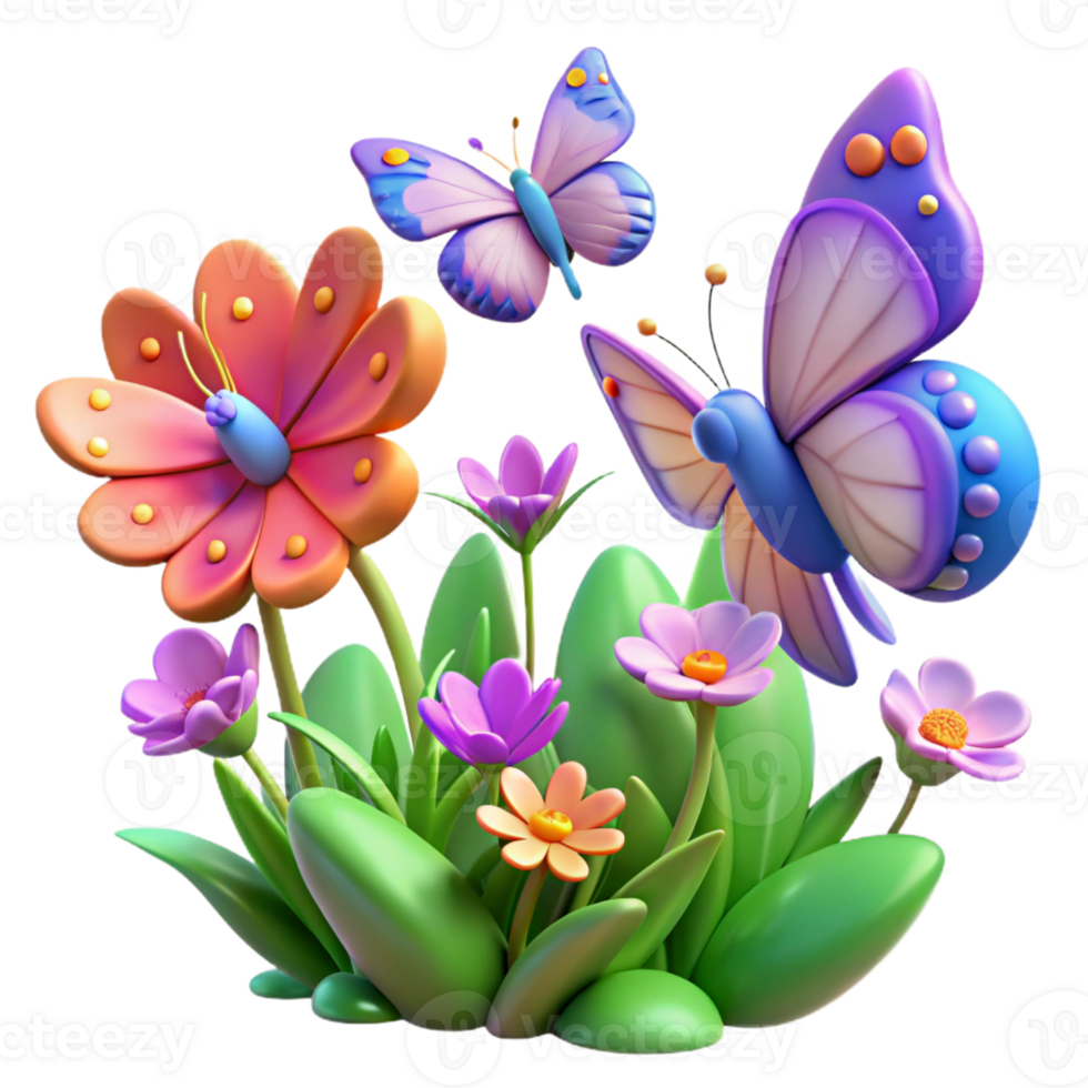 beautiful creative A Group of Butterflies Fluttering Around genuine png