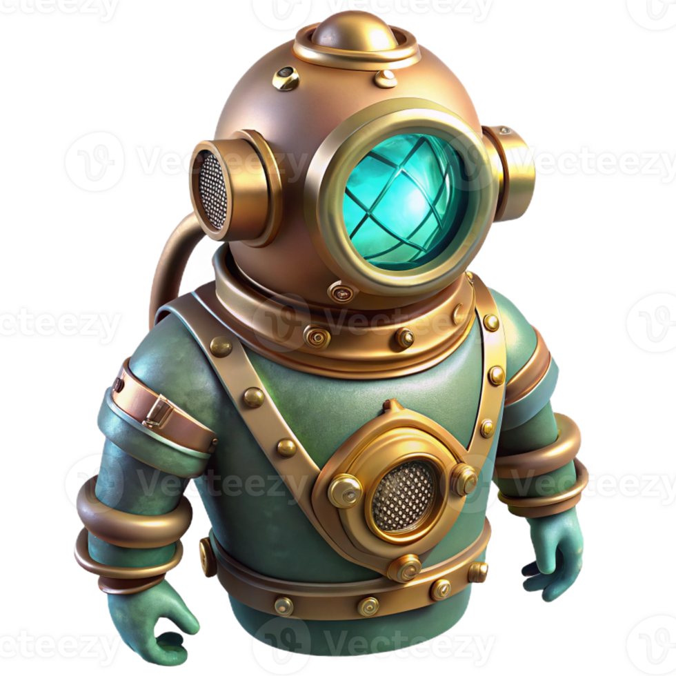 beautiful classic A Steampunk Diving Suit Elaborately Desi exclusive png
