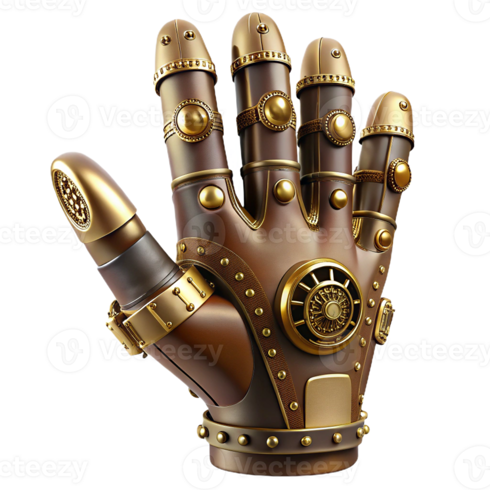 extraordinary modern A Close Up of a Steampunk Prosthetic Hand professional png