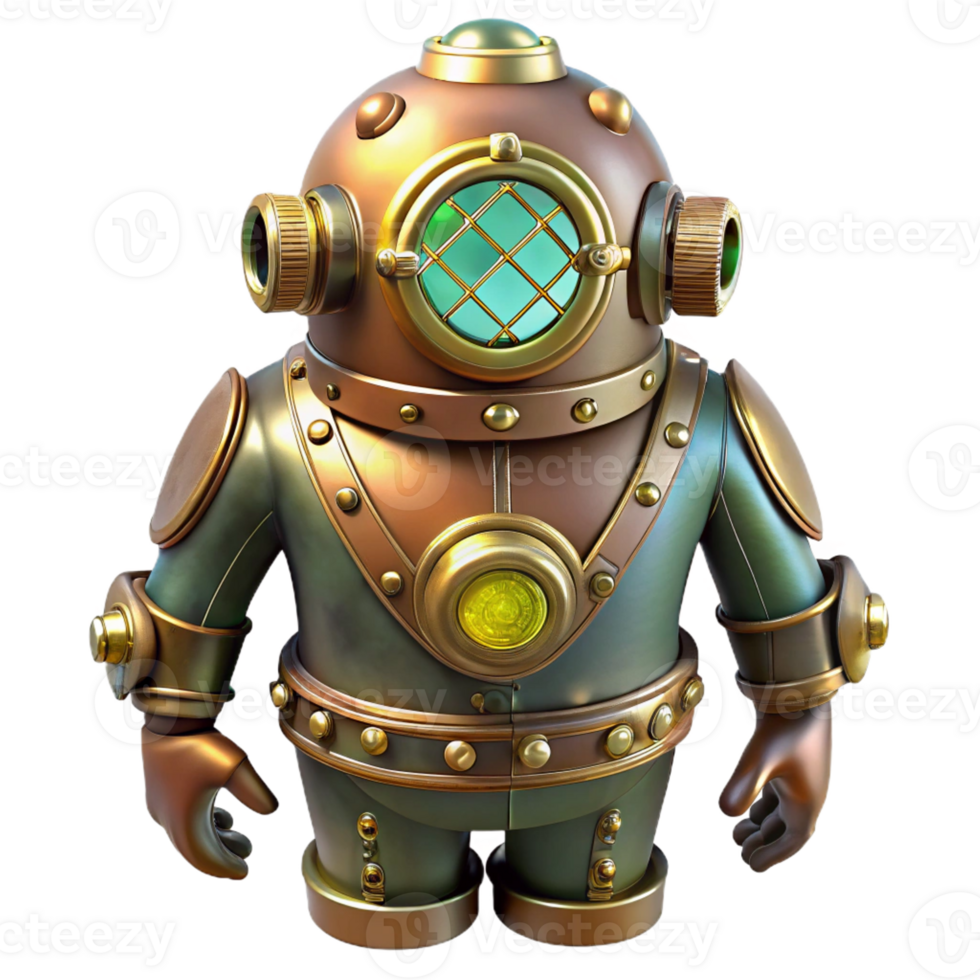 stunning contemporary A Steampunk Diving Suit Heavy Brass and R high resolution png
