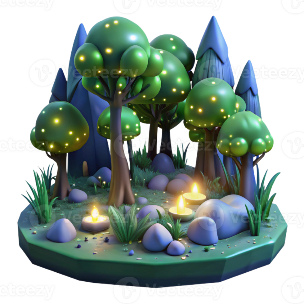 vibrant minimalist Fireflies Illuminating a Dark Night exclusive png