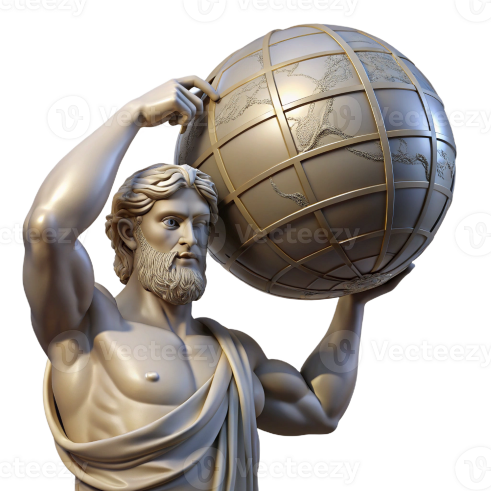beautiful creative Atlas Shoulders the Celestial Sphere authentic png