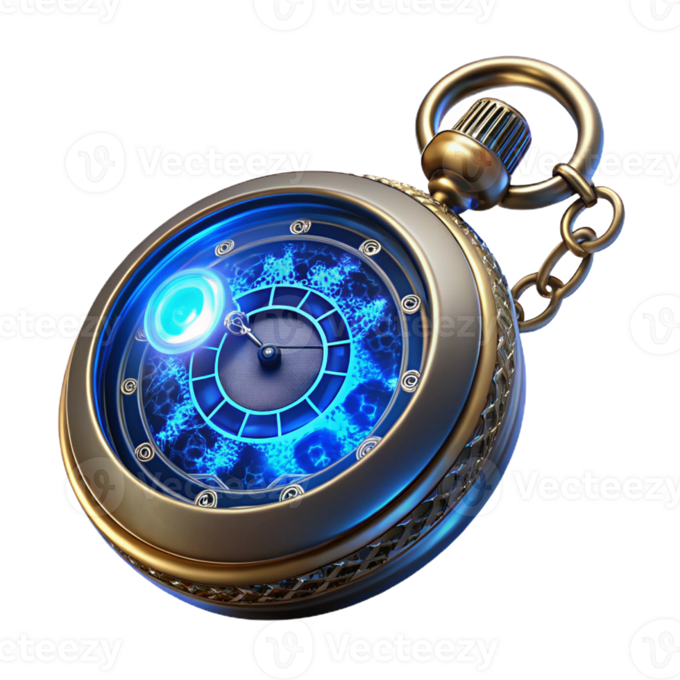 elegant creative A Complex Steampunk Pocket Watch Floating detailed png