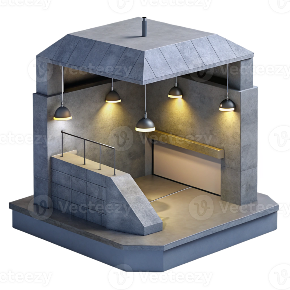 serene classic A Minimalist Concrete Bunker Harsh Over original png