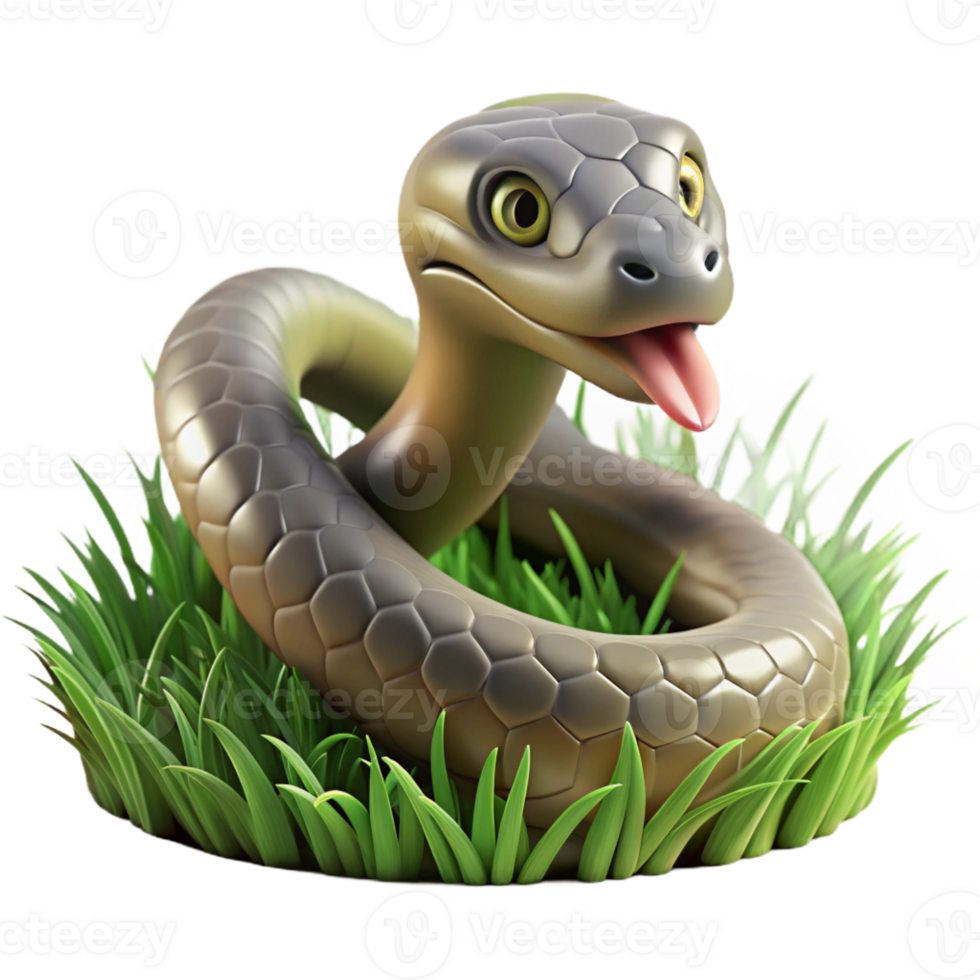 beautiful vintage A Slithering Snake in the Grass Close Up authentic png