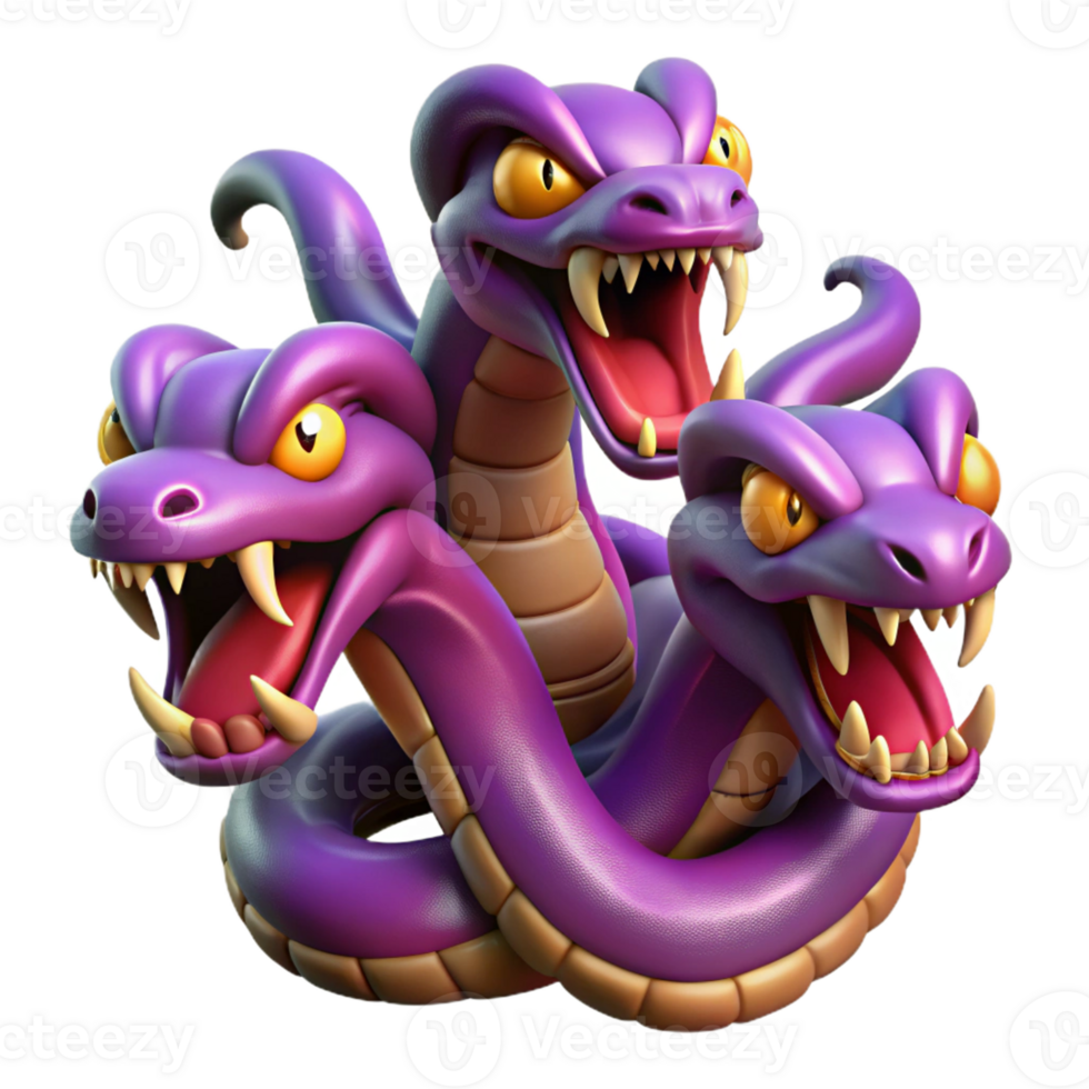 wonderful artistic The Hydra a Multi Headed Serpent Each He genuine png