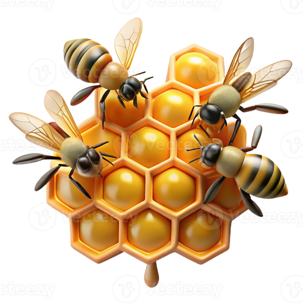 impressive traditional A Swarm of Honeybees Buzzing Around a Hone professional png