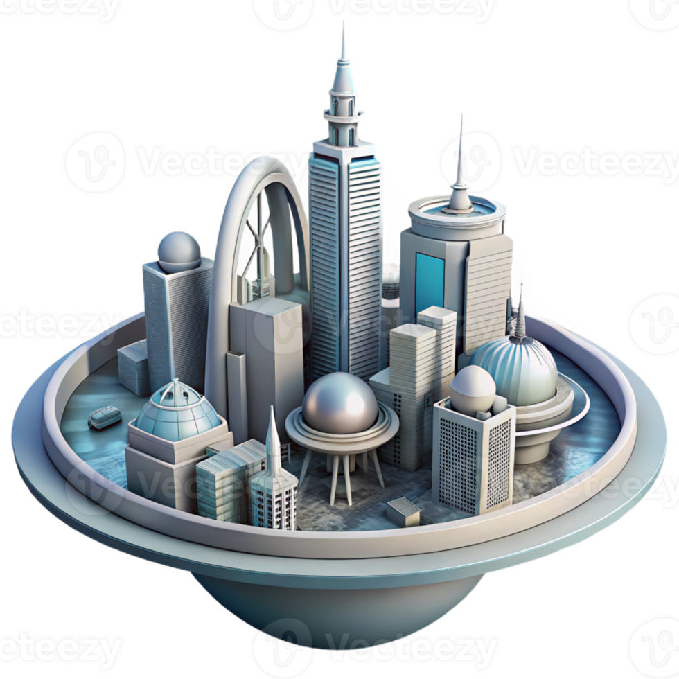 magnificent artistic A Futuristic City Built on the Rings of Sa high quality png