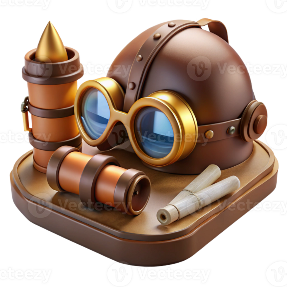 elegant abstract A Steampunk Goggles and Mask Set Crafted authentic png