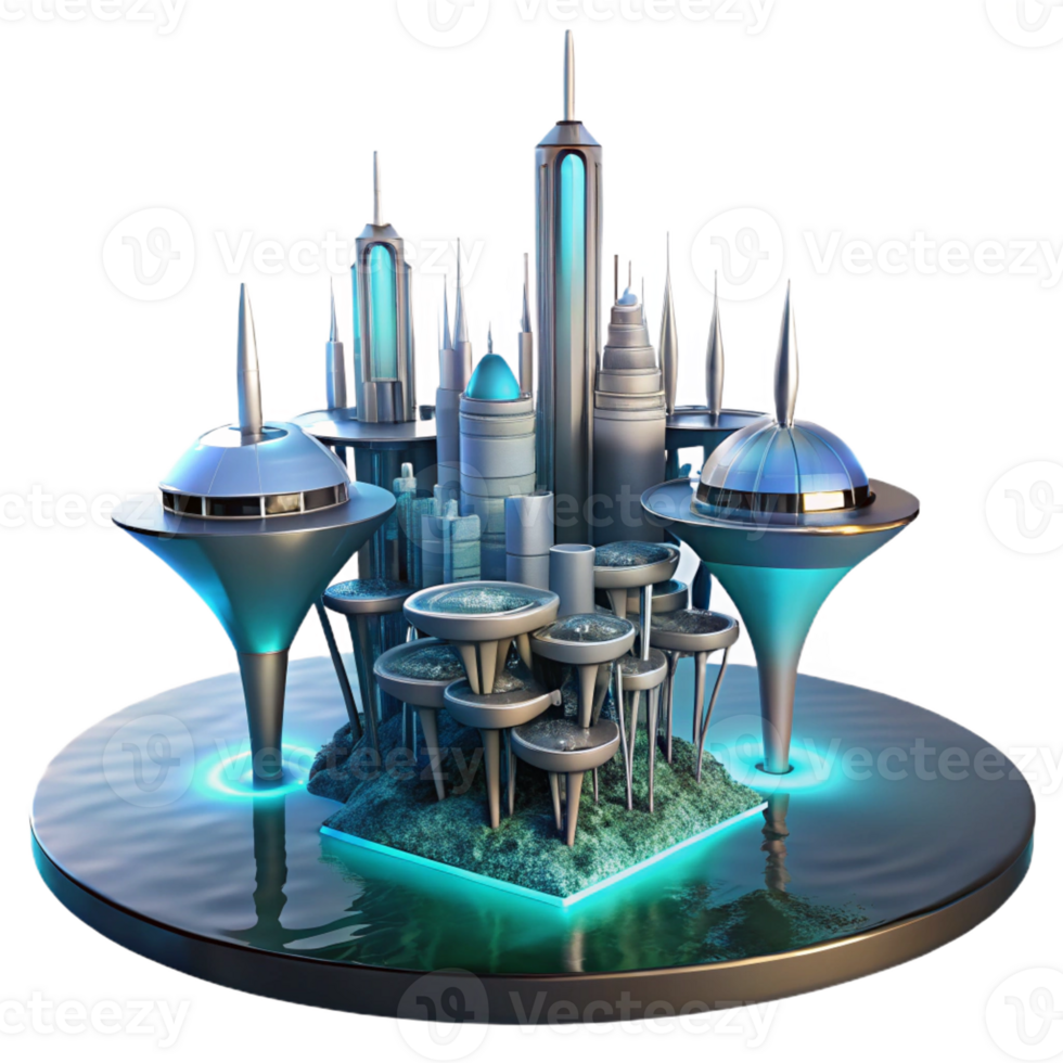 extraordinary modern A Futuristic City Built on Stilts Above W authentic png