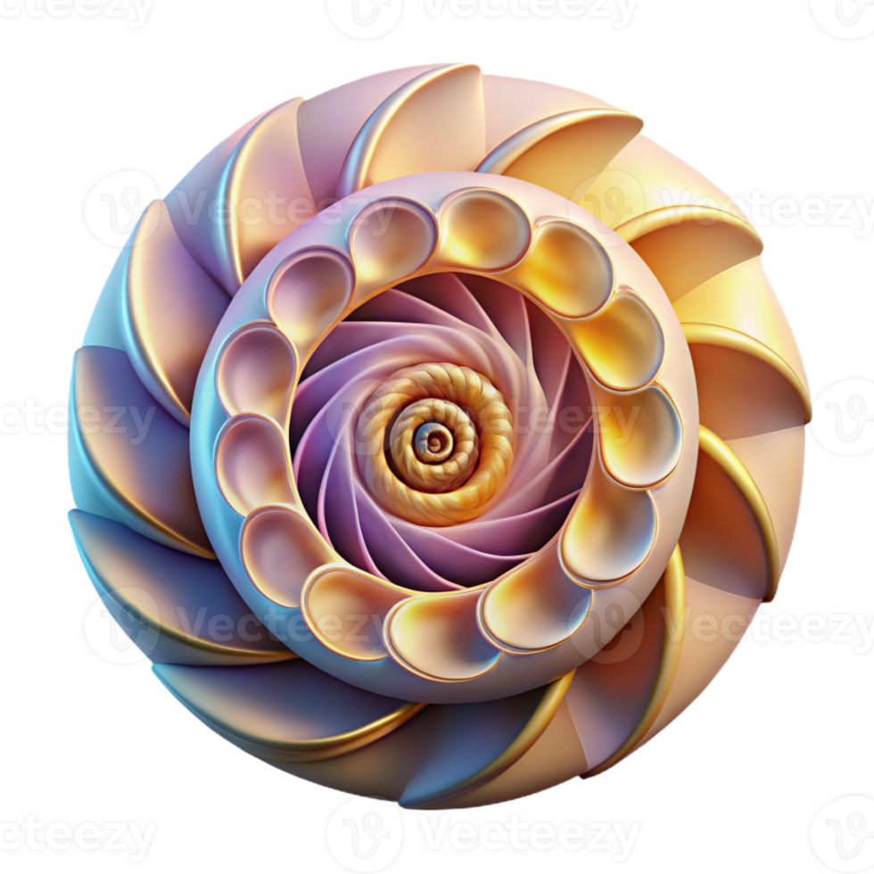 serene creative A Generative Art Piece Based on the Fibon authentic png
