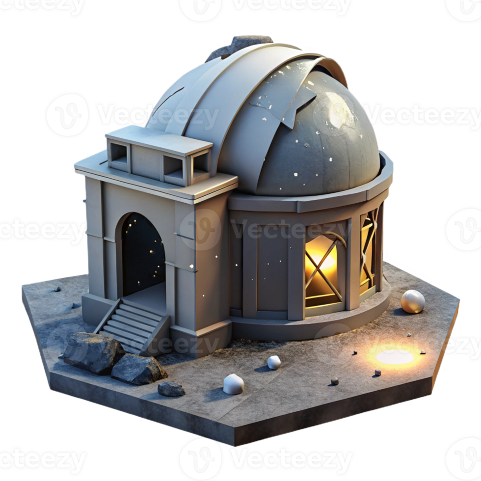 wonderful modern An Abandoned Observatory Crumbling Dome authentic png
